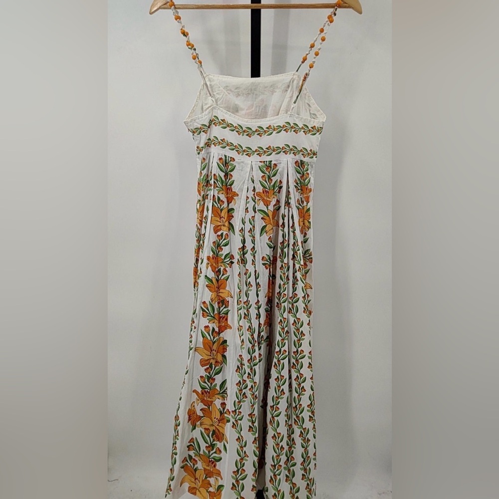 Off-White Tropical Lightness Sleeveless Maxi Dress - FARM RIO. Unique piece 💛 - Picture 8 of 9